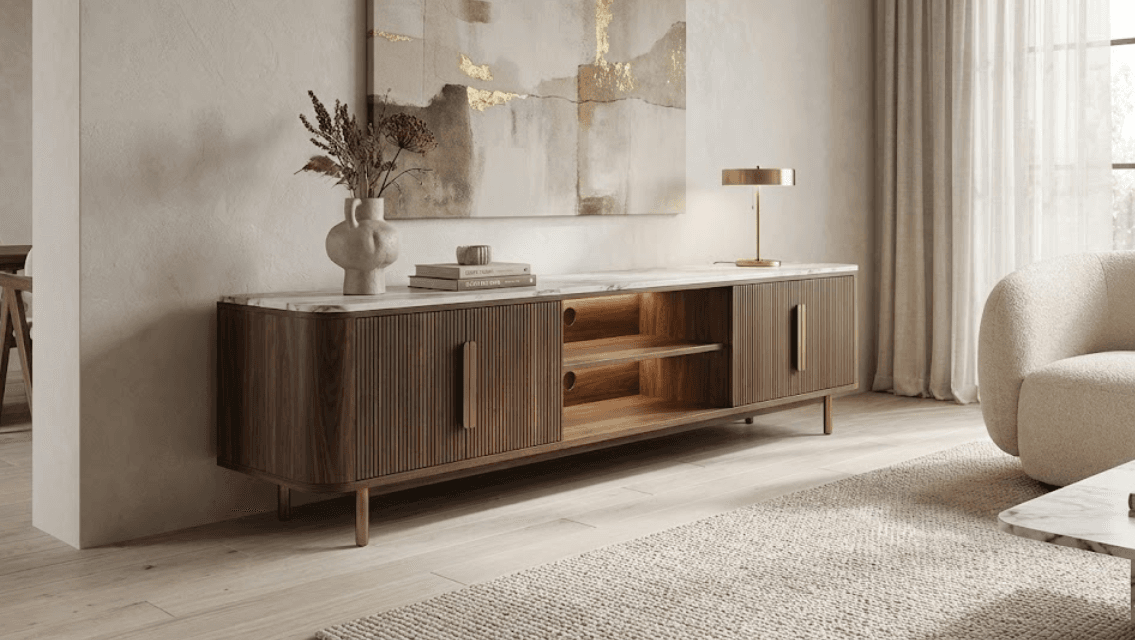 Organik Formlu & Özel Dokulu Modern Konsol - Görsel 1