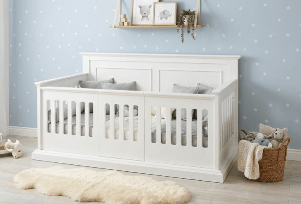 Country Tarz Lake Bebek Karyolası ve Şifonyer Takımı - Görsel 1